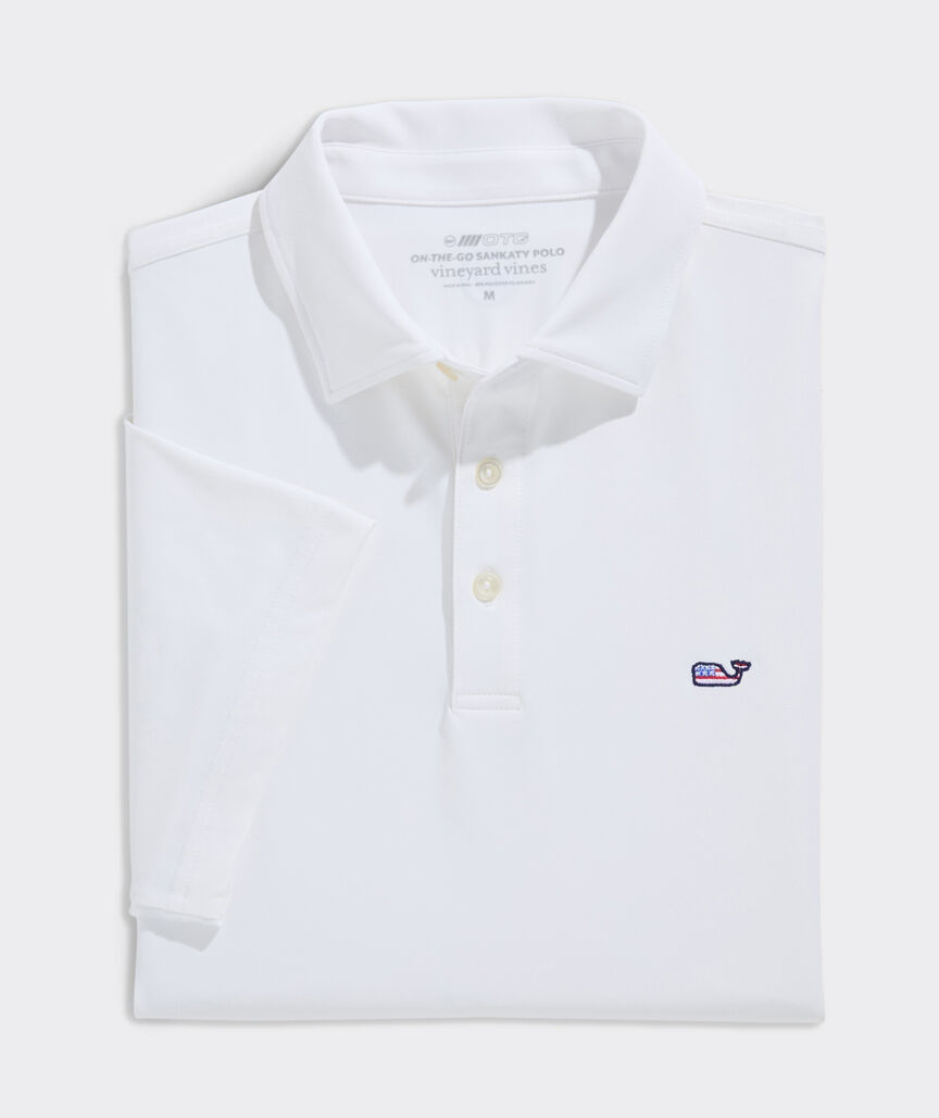 Performance American Flag Whale Solid Sankaty Polo