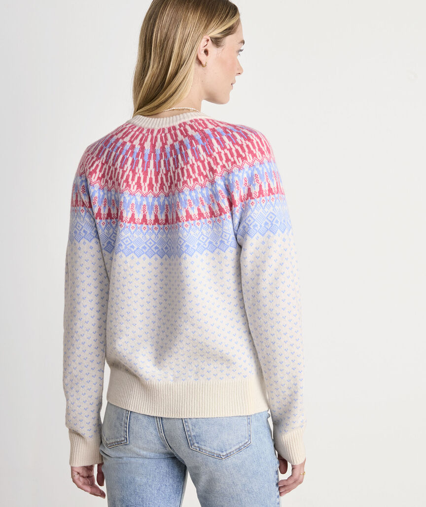 Wool Blend Fair Isle Cardigan