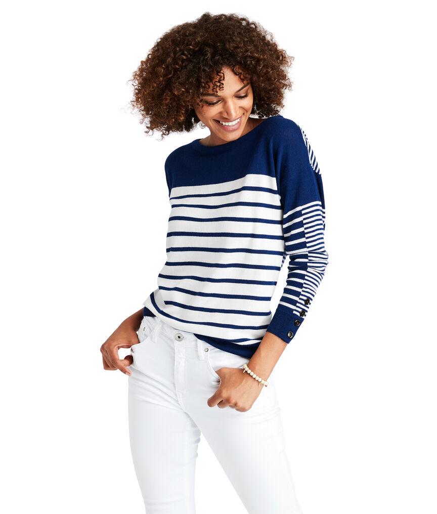 Mixed Stripe Merino Wool Sweater