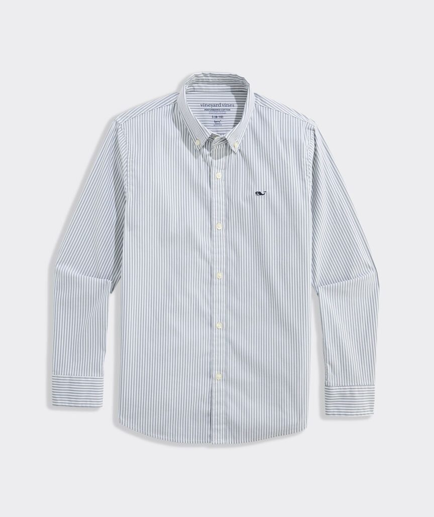 Boys' Performance Cotton Admiral Stripe Shirt