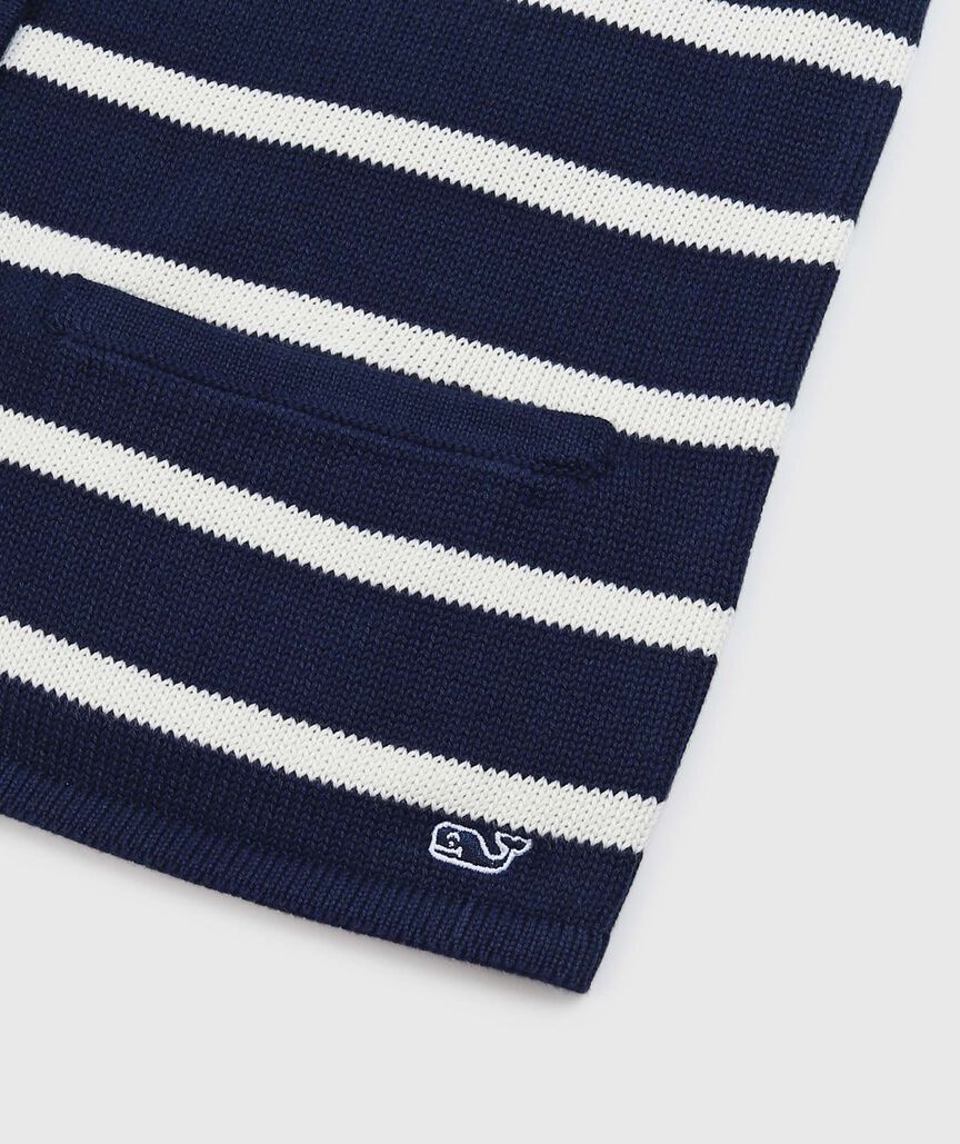OUTLET Cotton Stripe Cardigan
