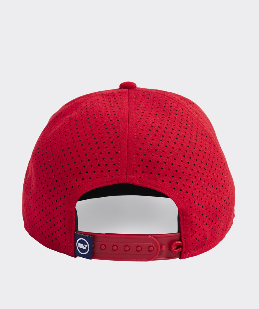 vv Fish Patch Perforated Flat Brim Trucker Hat