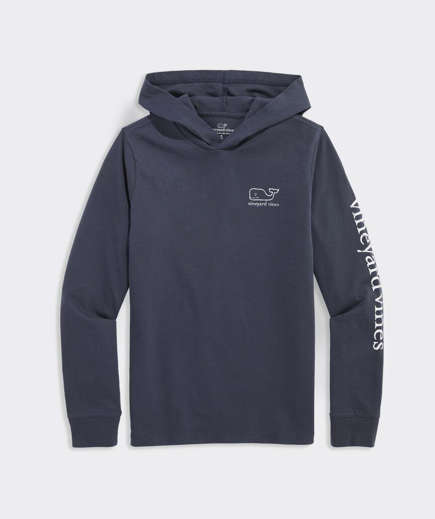 Boys' Vintage Whale Long-Sleeve Hoodie Tee