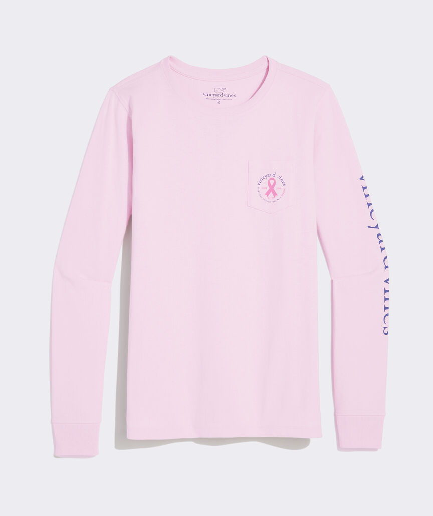 Women's Breast Cancer Awareness Long-Sleeve Pocket Tee