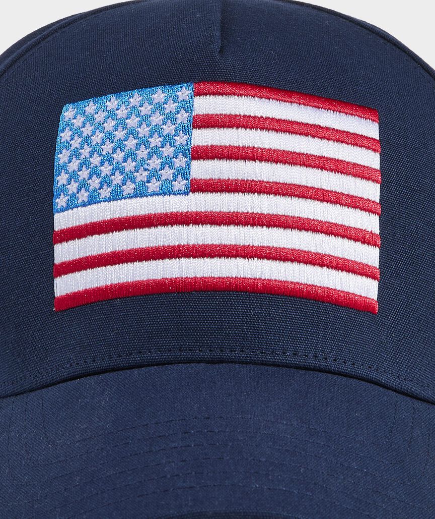 High Profile American Flag Trucker