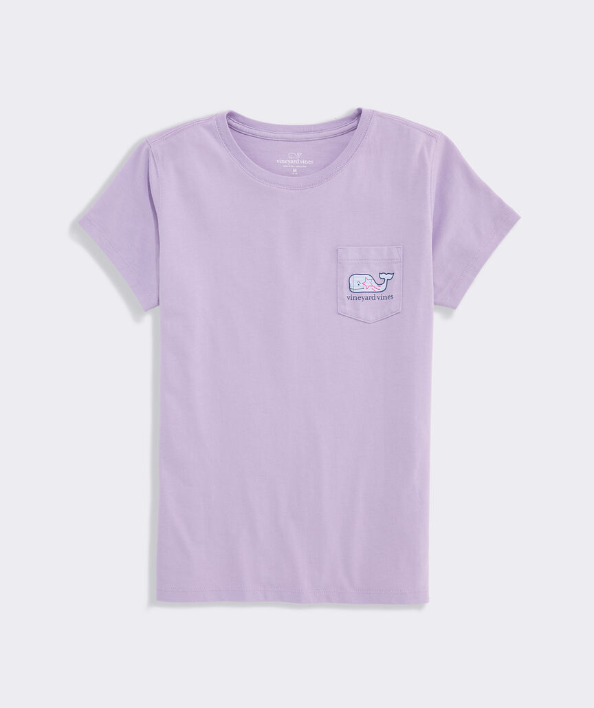 Girls' Back To School Doodle Whale Short-Sleeve Pocket Tee