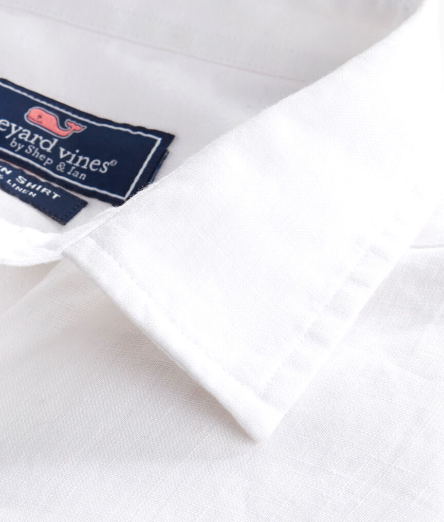 Classic Linen Spread Collar Shirt