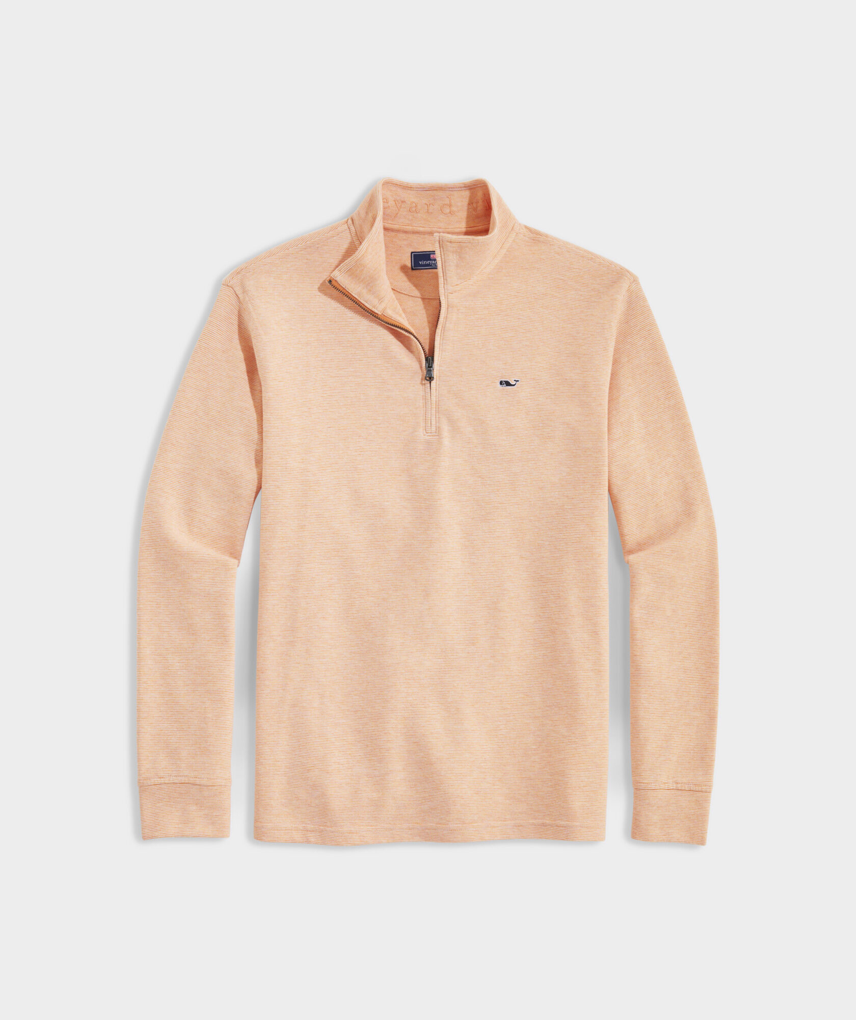 thumbnail image 2 of Vineyard Vines Breton Stripe Saltwater Quarter-Zip, Timber, Large 2 of 11