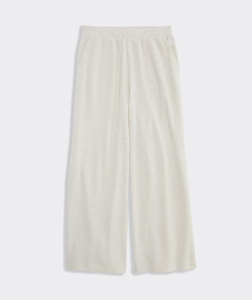 Girls' Waffle Wide-Leg Pants