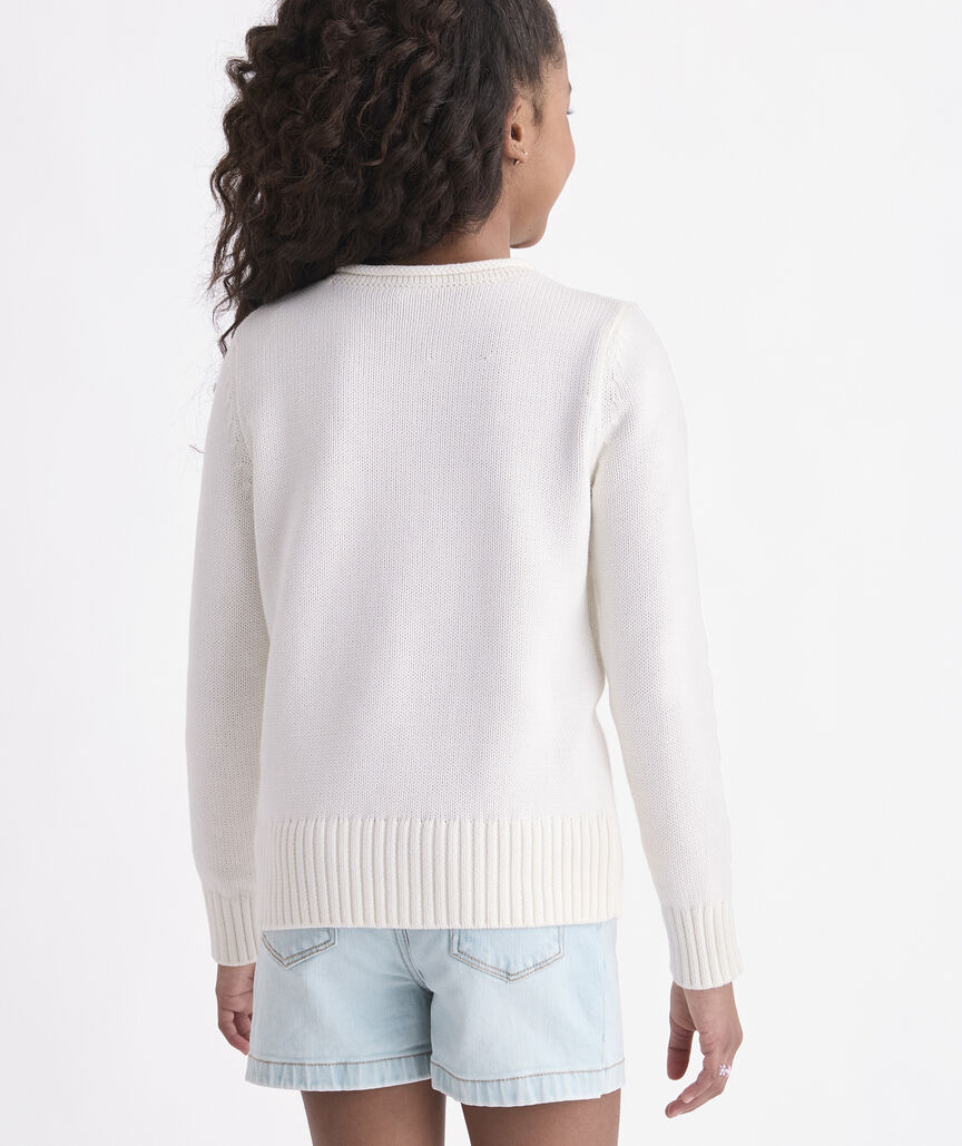 Girls' Katie Cotton Americana Rollneck Sweater