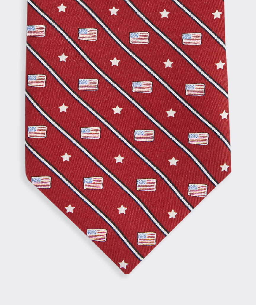 Flag Stripe Silk Tie
