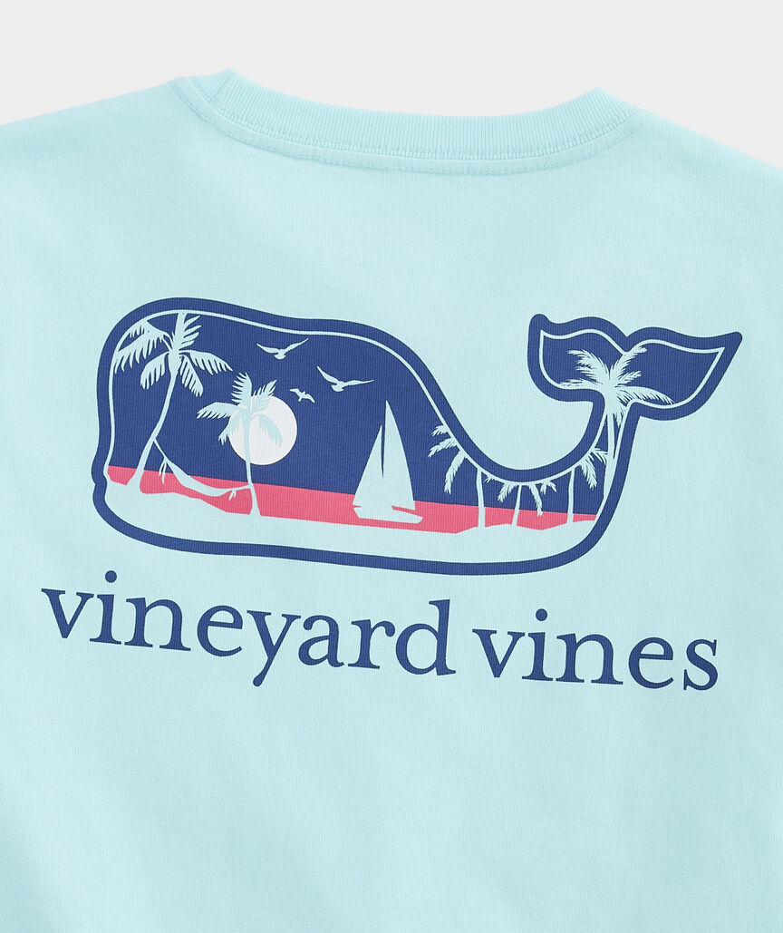 Boys' Palm Tree Boat Whale Short-Sleeve Pocket Tee