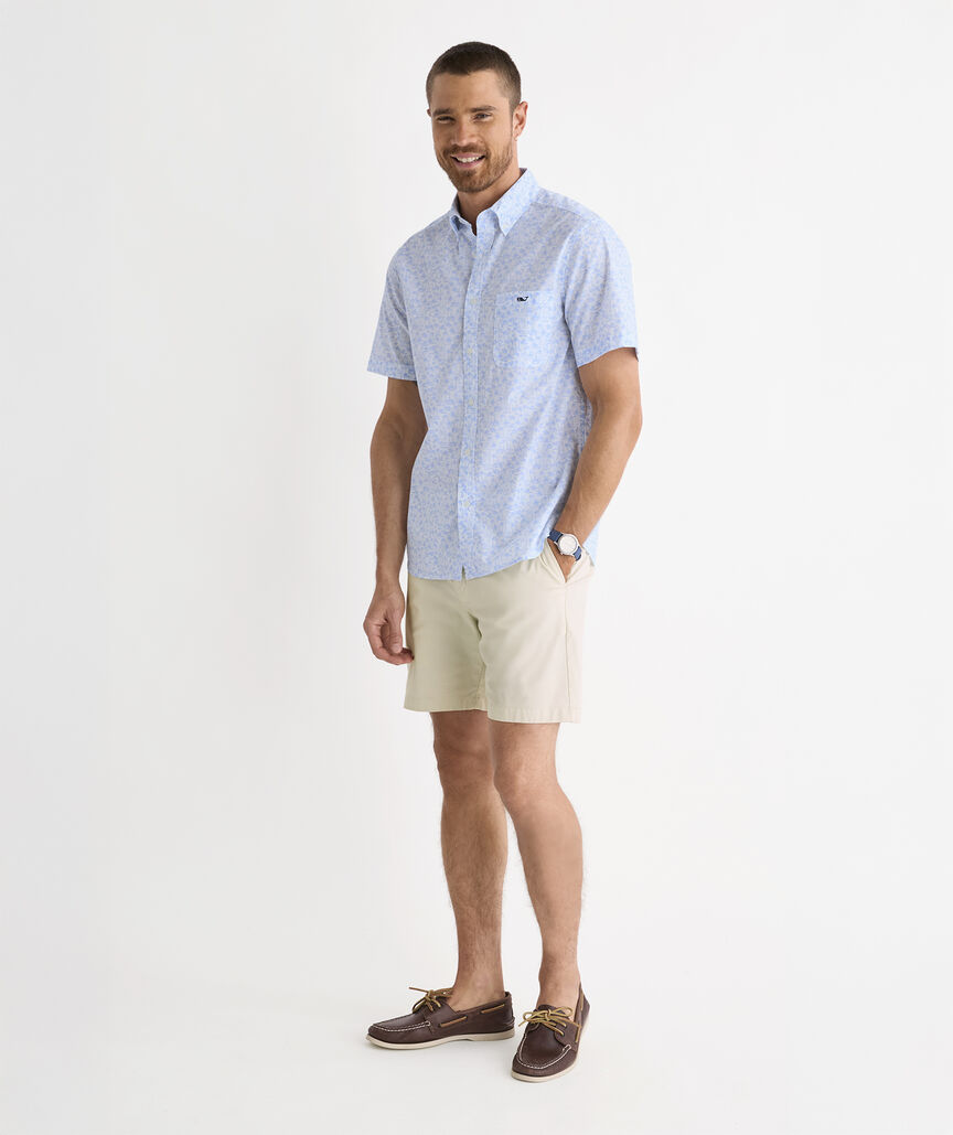 Kentucky Derby Medley Cotton Madras Short-Sleeve Shirt