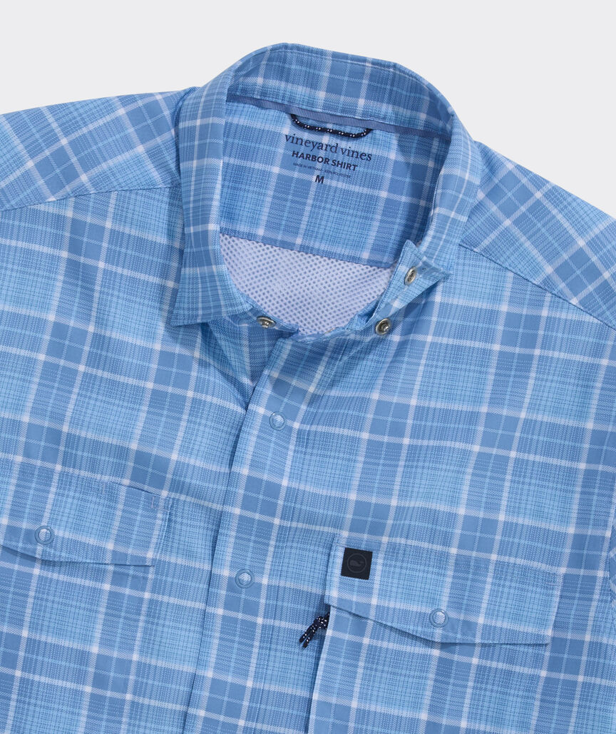 Performance Pigeon Key Plaid Short-Sleeve Harbor Shirt