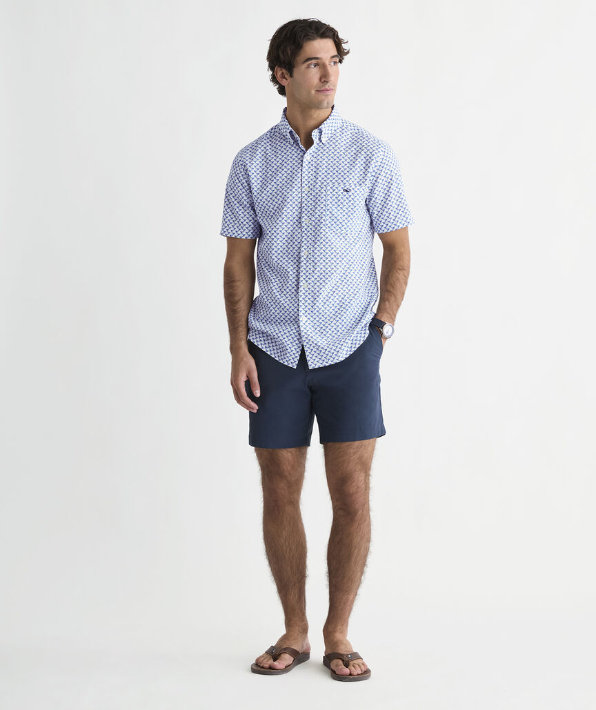 Performance Crossed Sailfish Ripstop Short-Sleeve Shirt