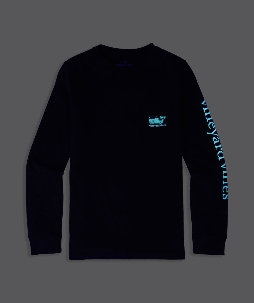 Boys' Glow-In-The-Dark Franken-Whale Long-Sleeve Pocket Tee