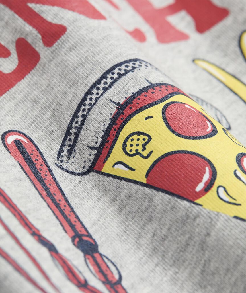 Boys' Pizza French Fry Ski Club Long-Sleeve Pocket Tee