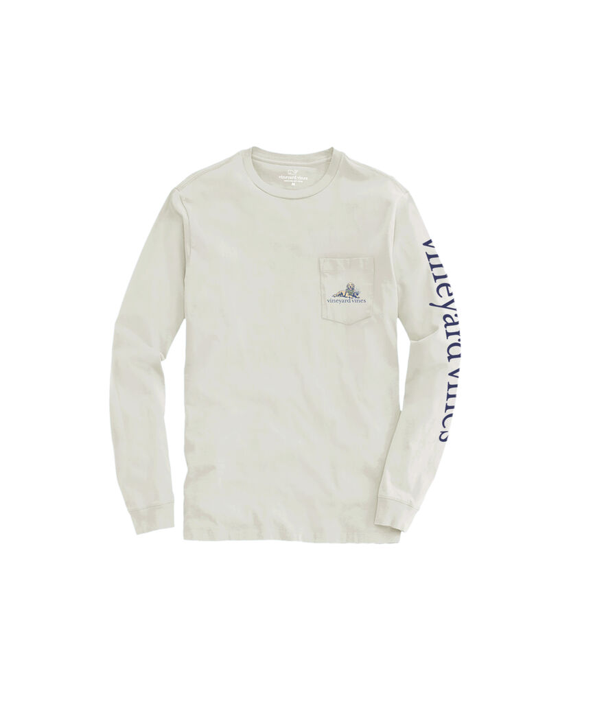 OUTLET Boys' Camo Cooler Dog Long-Sleeve Pocket Tee