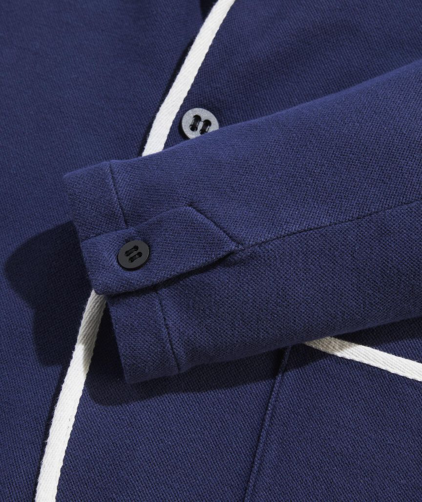 Bound Edge Pique Knit Blazer