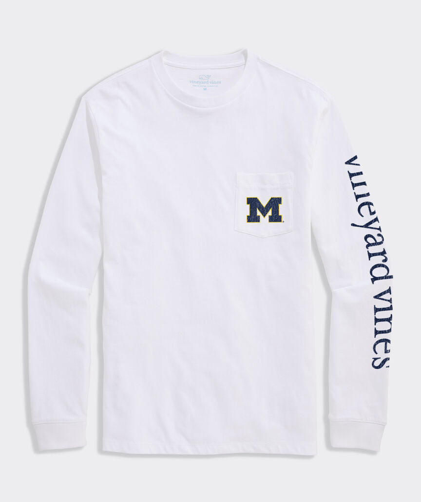 University of Michigan Long-Sleeve Stadium View Pocket T-Shirt
