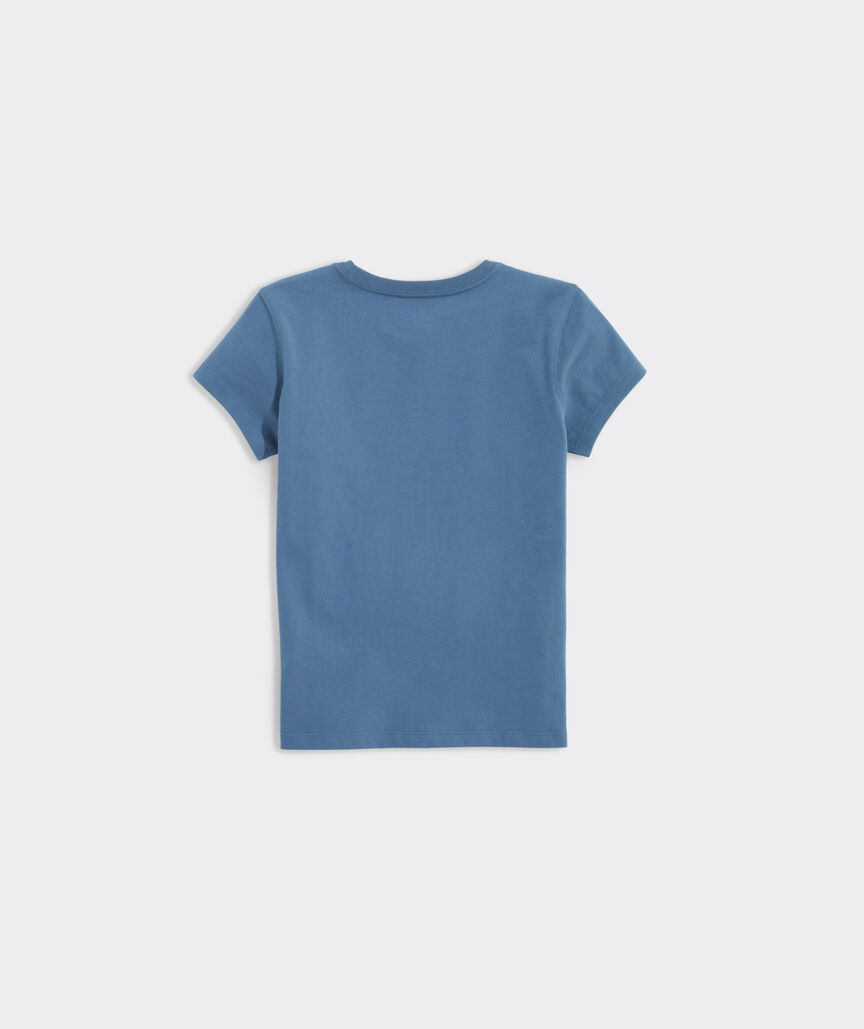 Girls' Whale Embroidery Short-Sleeve Tee
