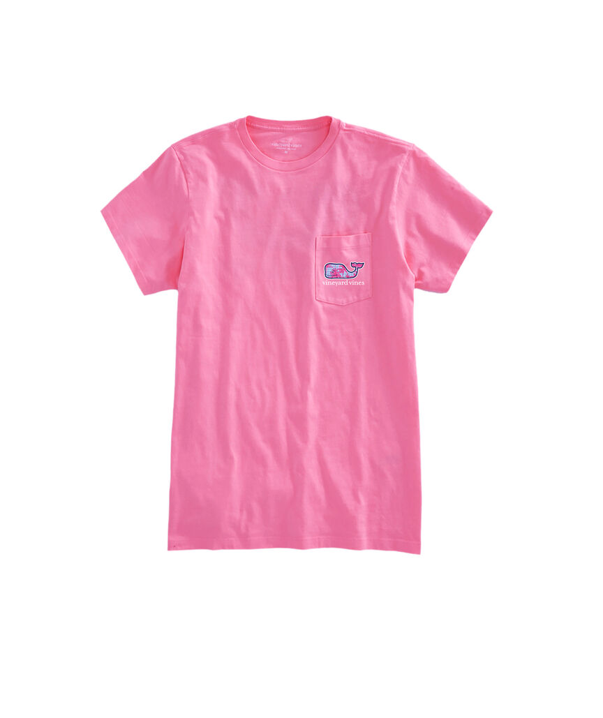 OUTLET Palm Gingham Whale Short-Sleeve Pocket Tee