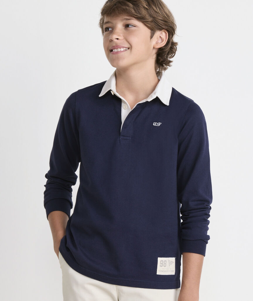 Boys' Solid Rugby Shirt