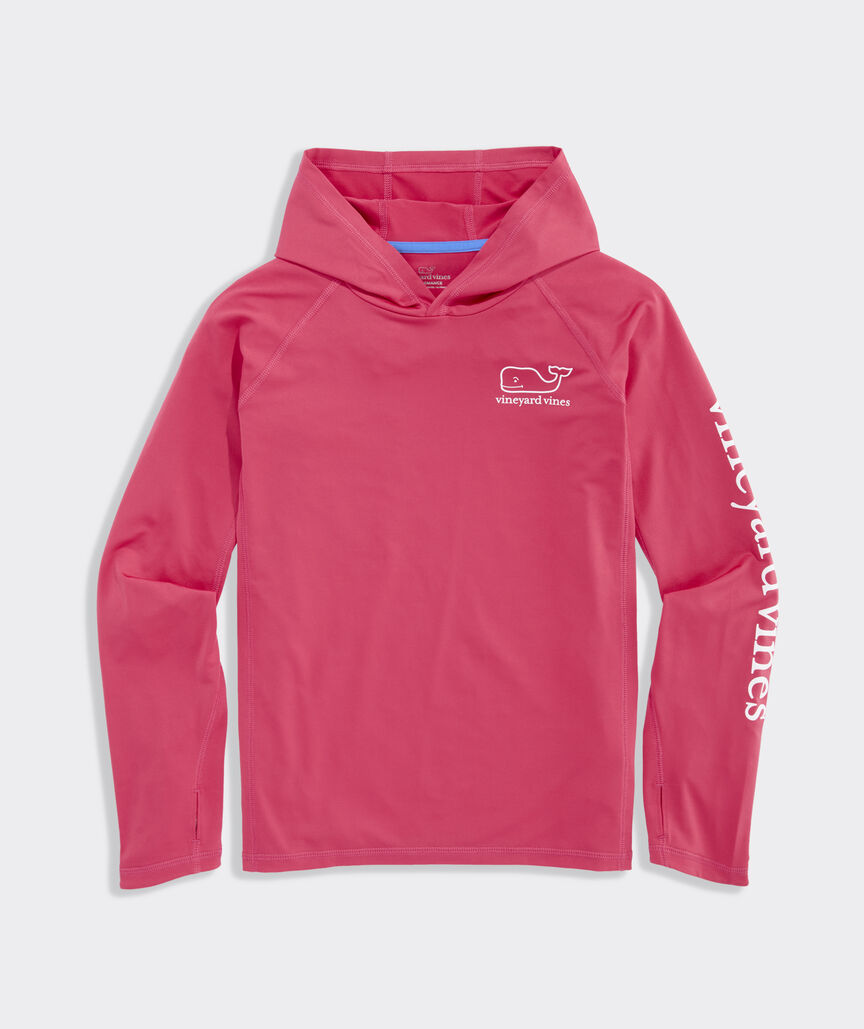 Boys' Performance Whale Outline Harbor Sun Hoodie Tee