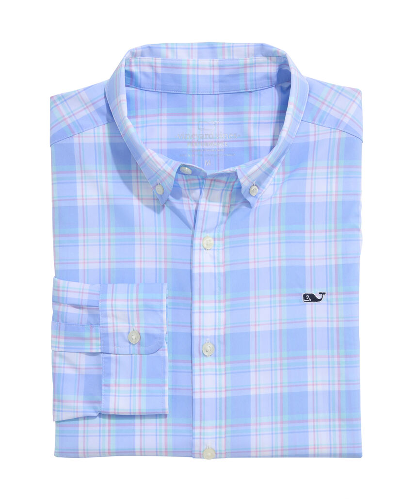 OUTLET Performance Nylon Plaid Shirt