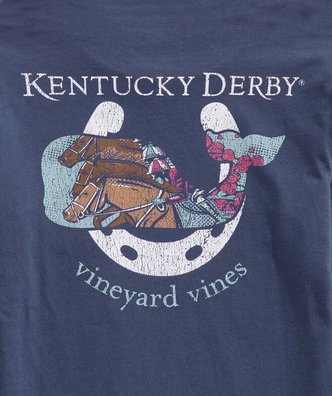 Boys' Kentucky Derby Whale Horseshoe Long-Sleeve Pocket Tee