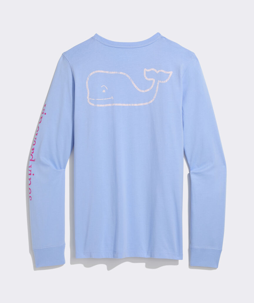 Women's Vintage Whale Long-Sleeve Pocket Tee