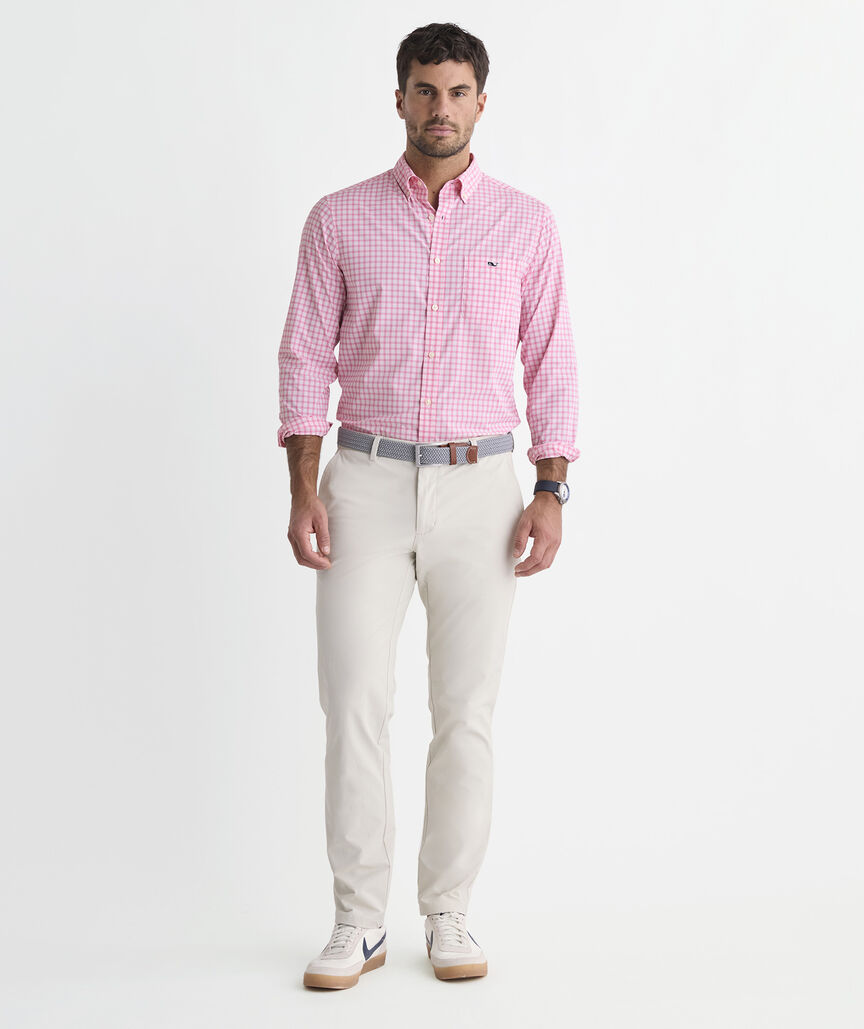 Performance Lemon Shark Gingham Featherweight Shirt