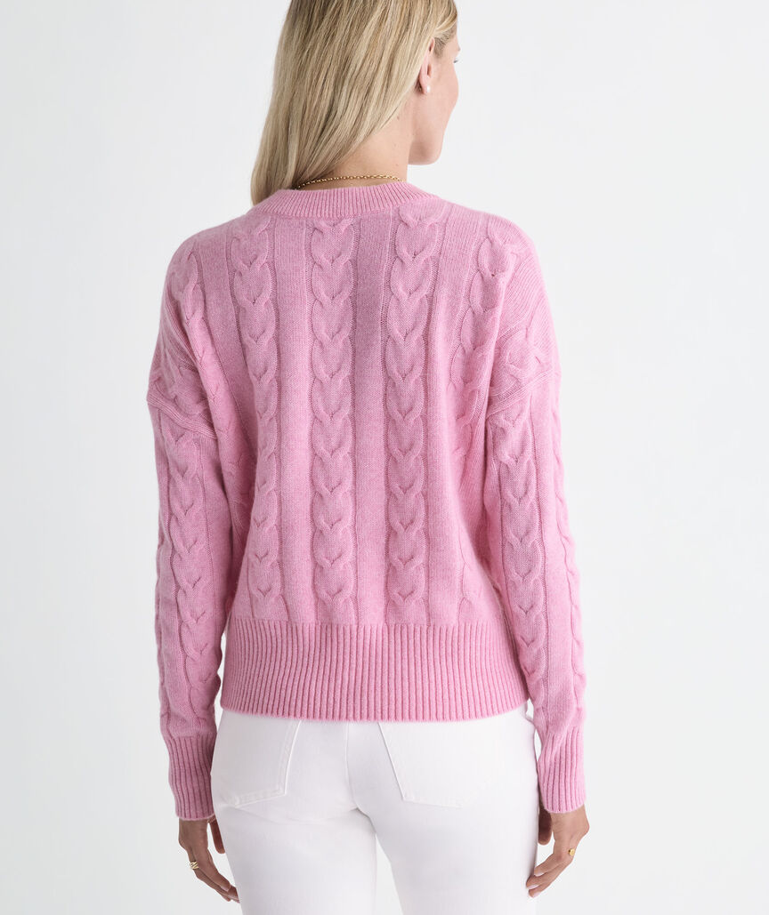 Cashmere Cable Crewneck Sweater