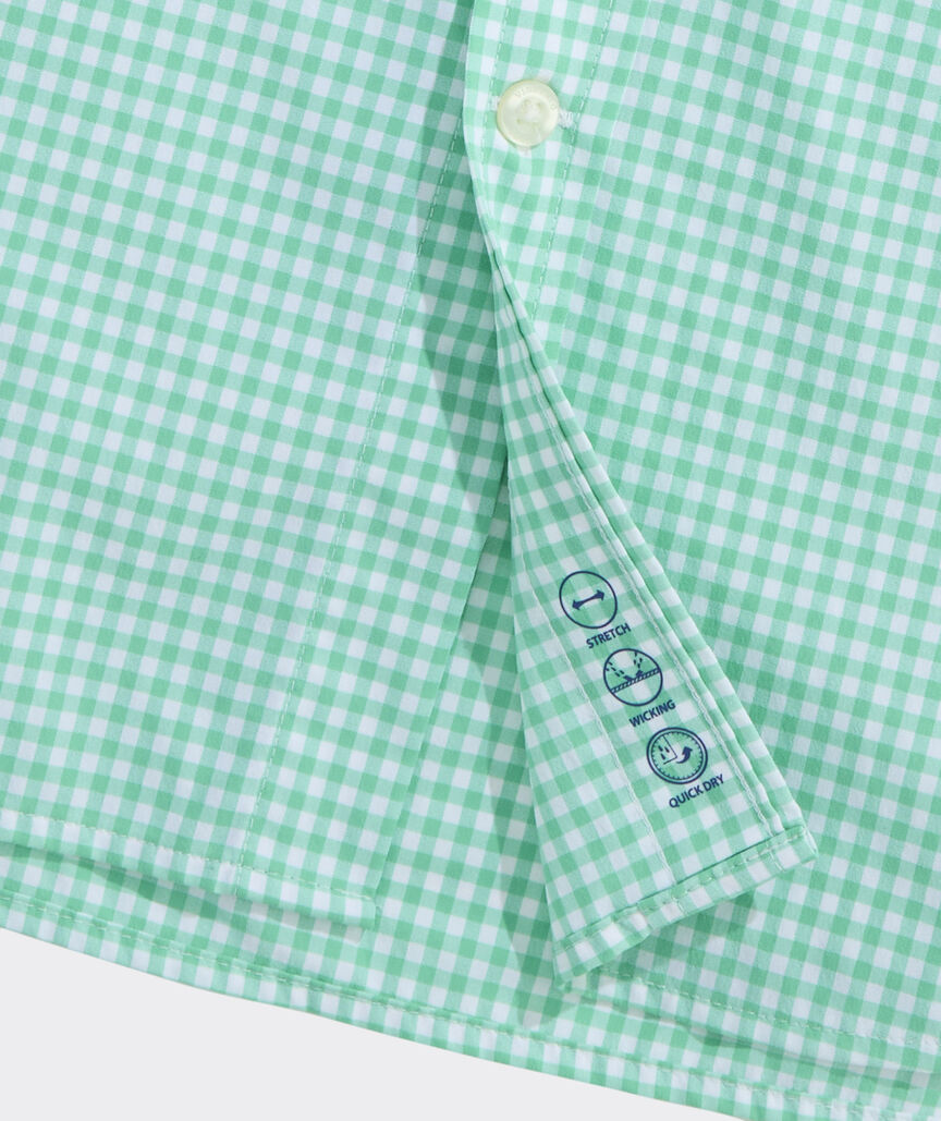 Performance Coral Reef Gingham Featherweight Shirt