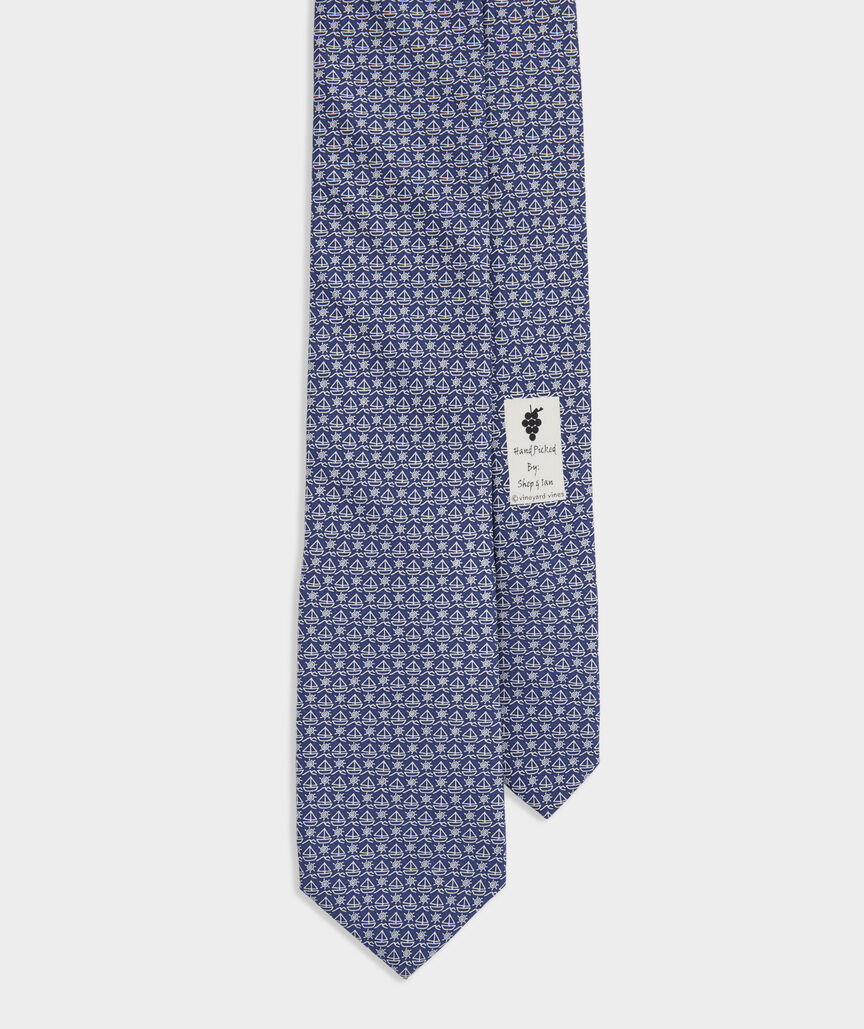 Simple Sailboat Silk Tie