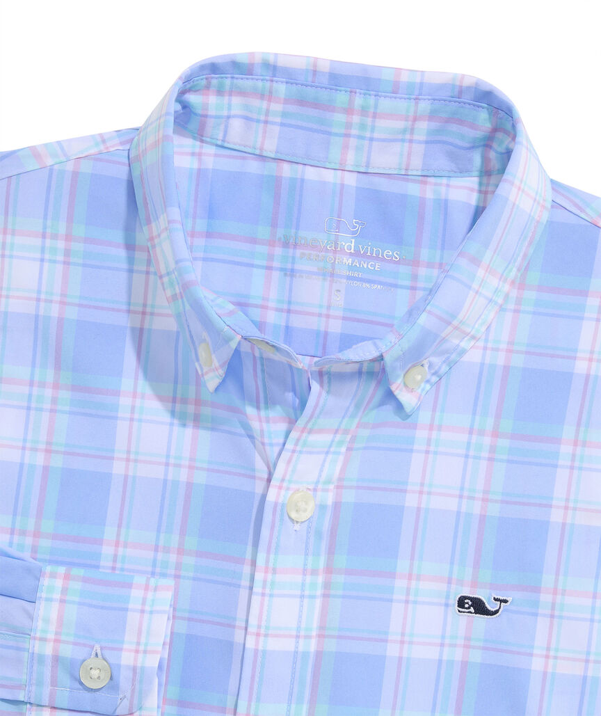 OUTLET Boys' Performance Nylon Plaid Shirt