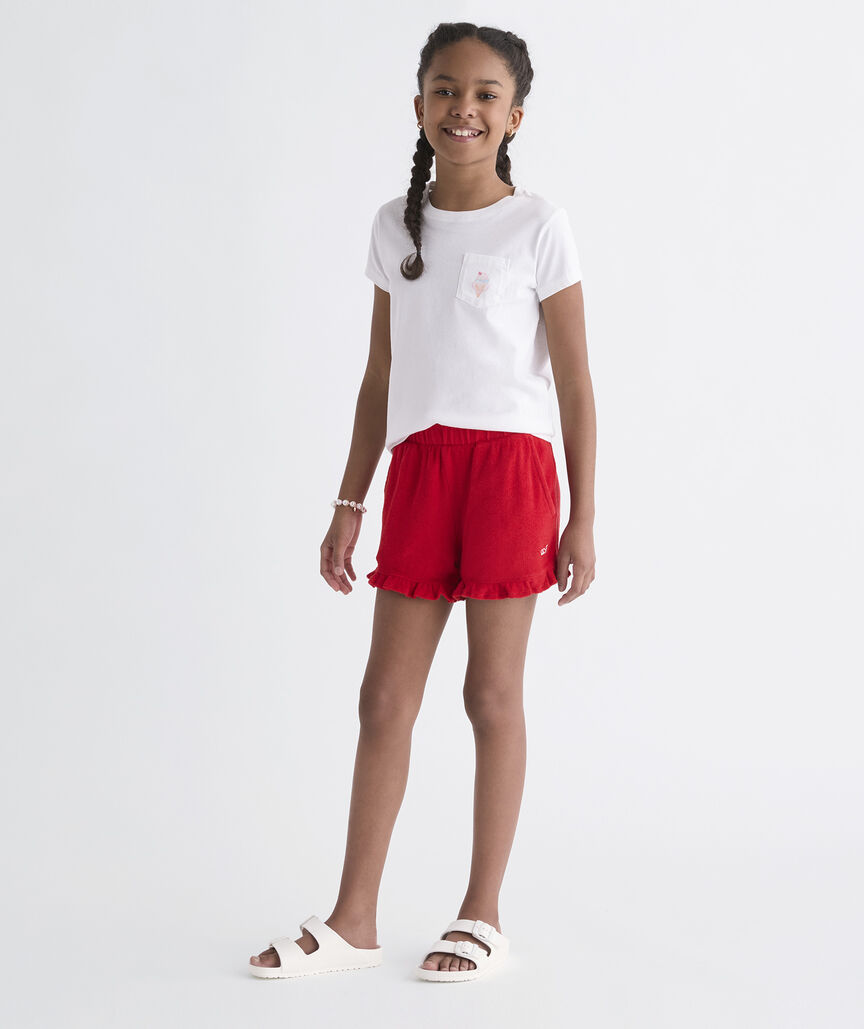 Girls' Terry Towel Ruffle Shorts