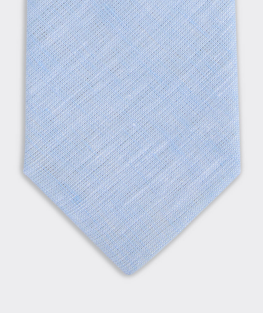 Solid Linen Woven Kennedy Tie