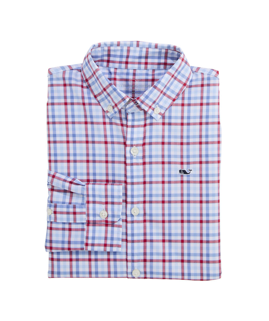OUTLET Boys' Performance Nylon Plaid Shirt