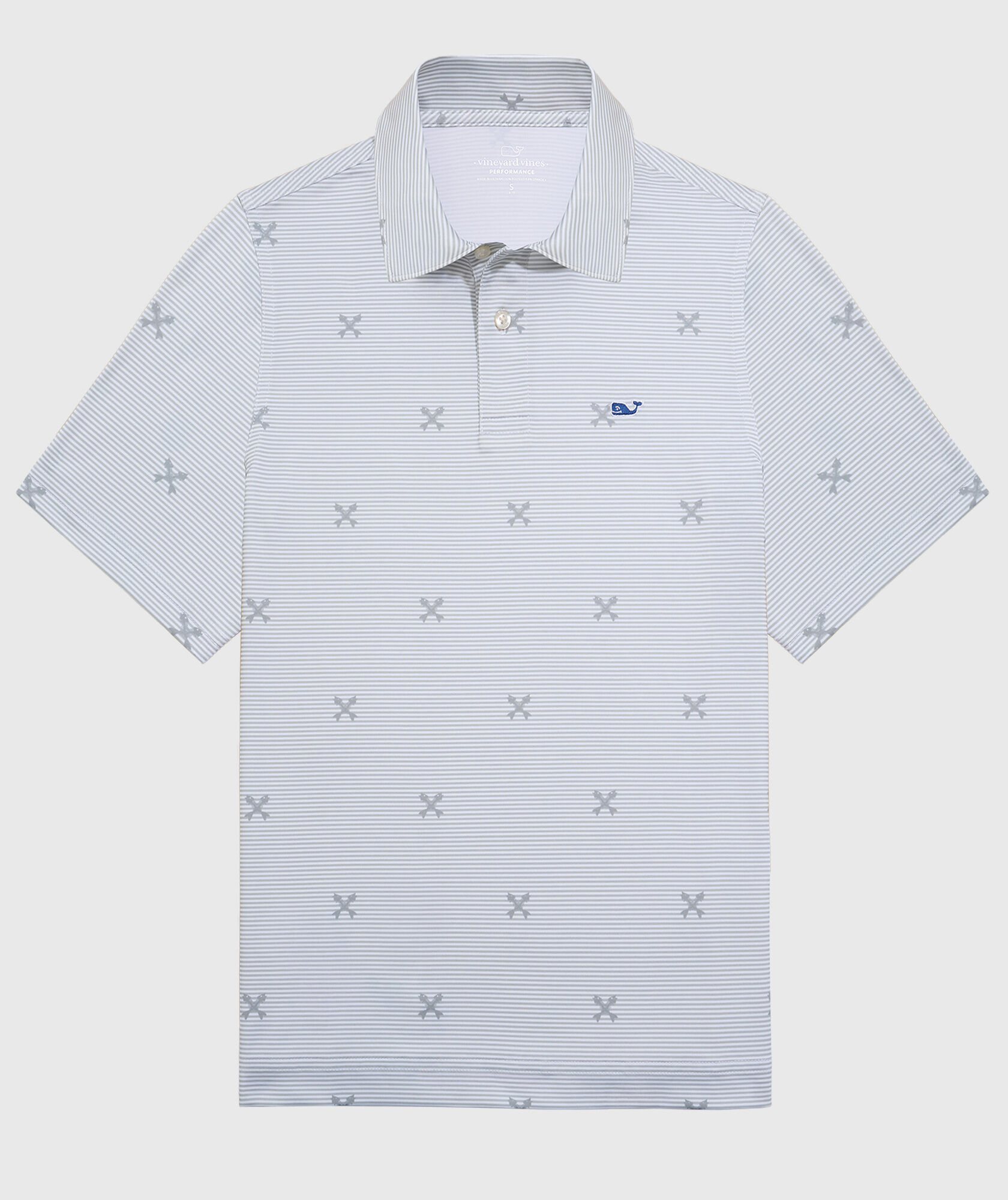 OUTLET Boys Crossed Fishbone Performance Polo