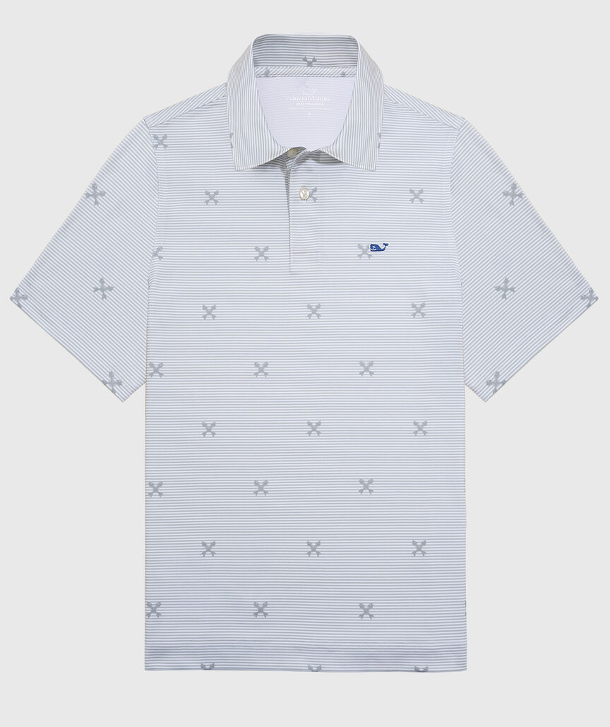 OUTLET Boys' Crossed Fishbone Performance Polo