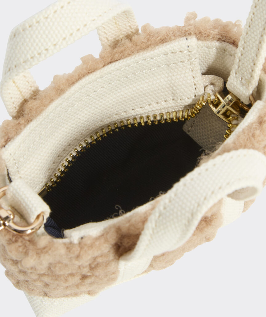 High-Pile Fleece Heritage Mini Tote Keychain