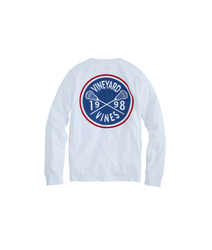 Boys Lacrosse Crest Long-Sleeve Pocket T-Shirt