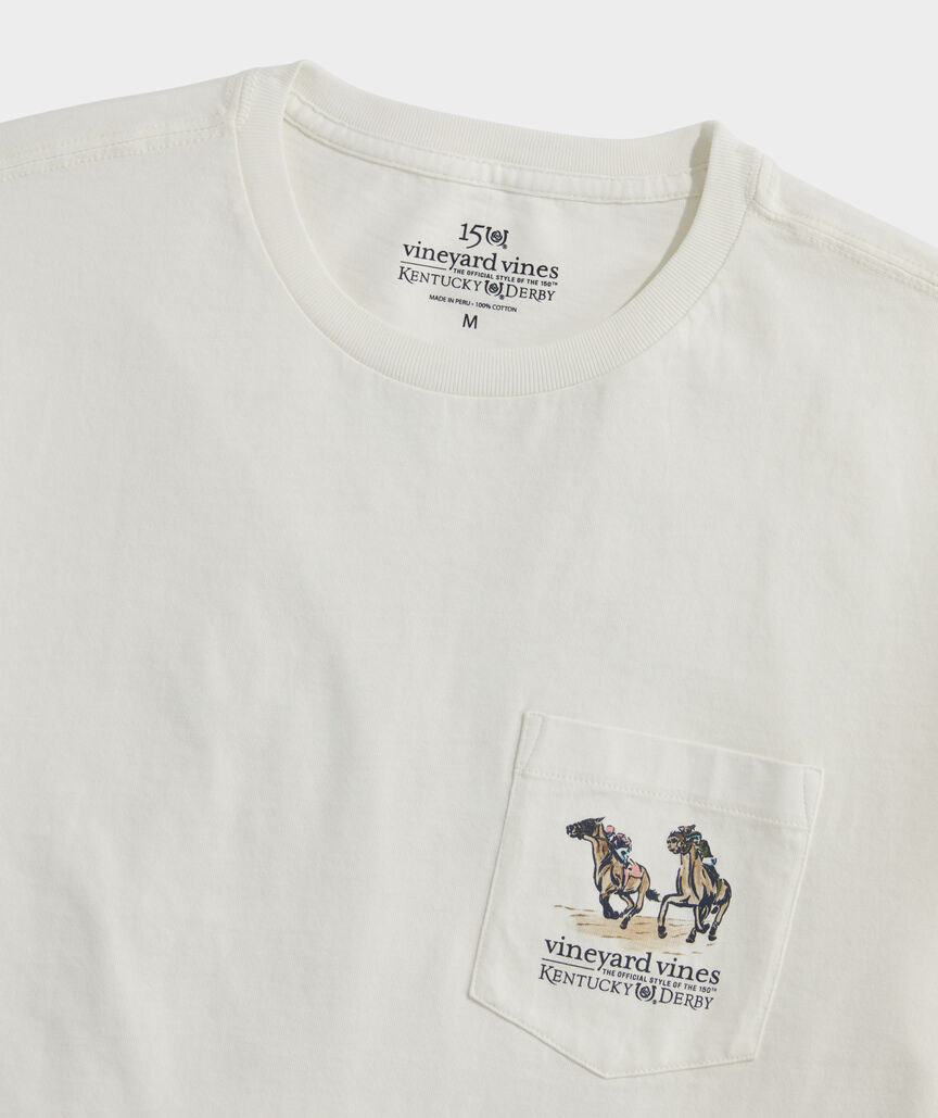 Kentucky Derby Painted Race Short-Sleeve Pocket Tee