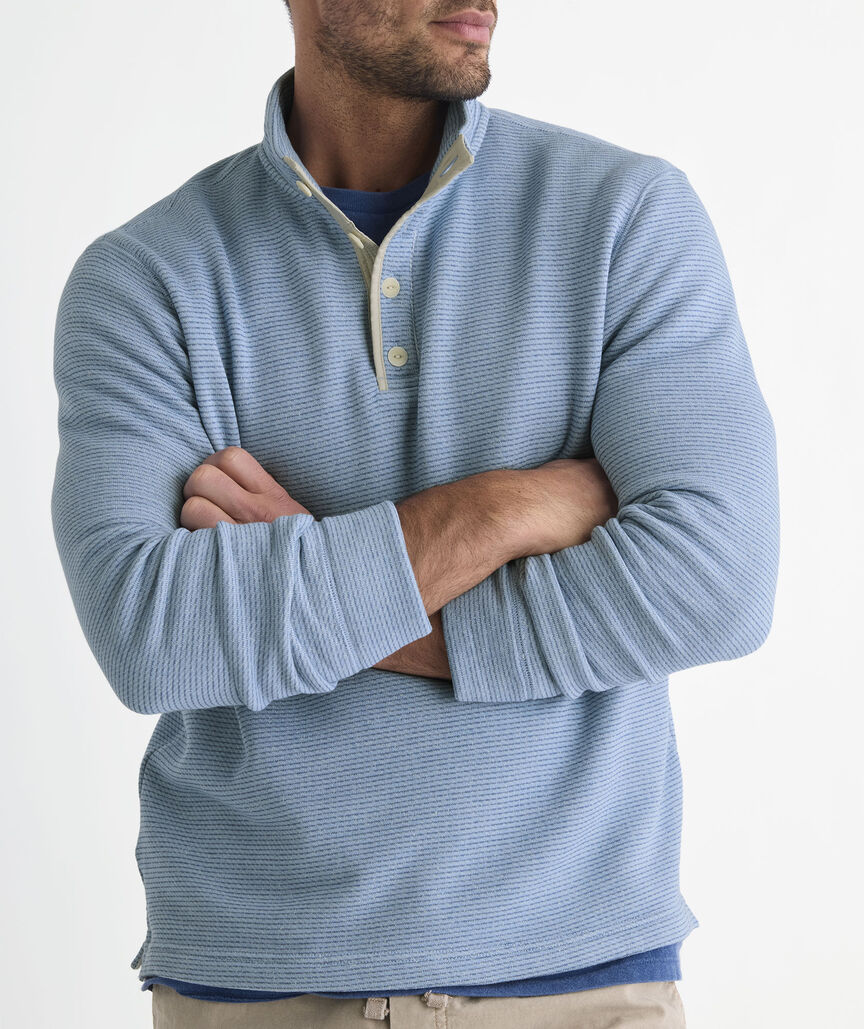 Tidal Terry Button Mockneck