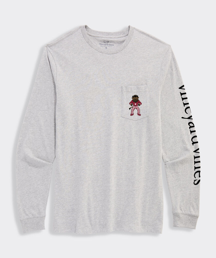 Indiana University Hoosier The Bison Long-Sleeve Pocket Tee