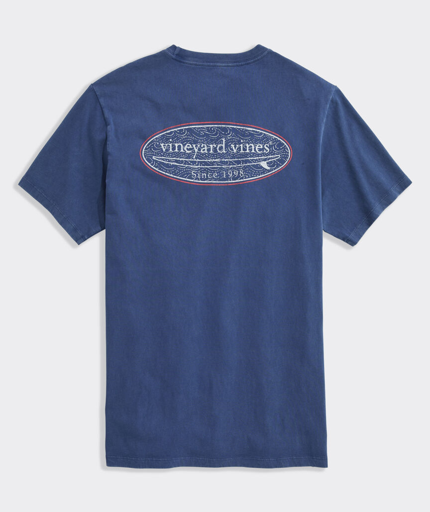 Wave Printed Short-Sleeve Pocket Tee