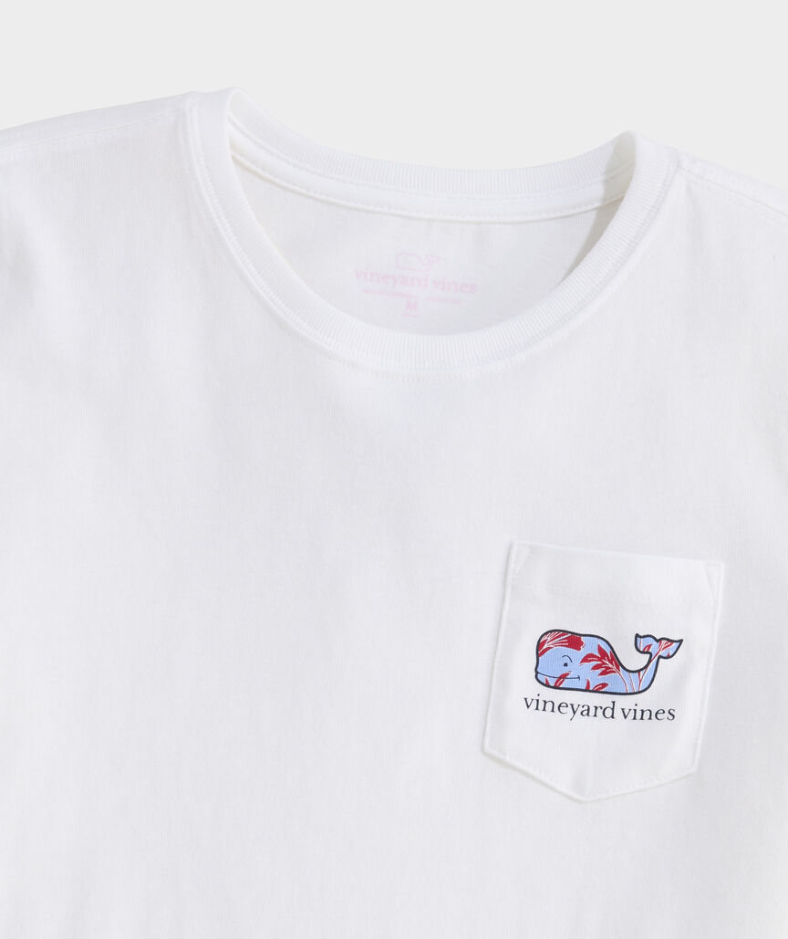 Girls' Harper Floral Whale Fill Short-Sleeve Pocket Tee