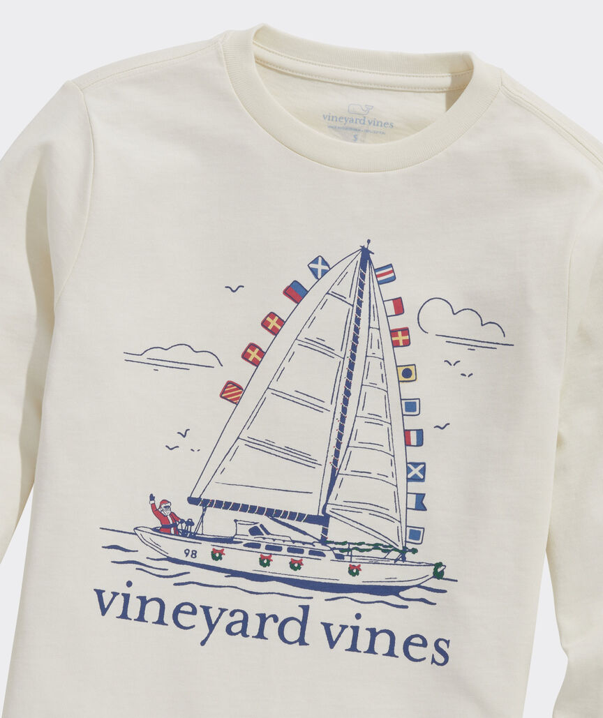 Boys' Merry Christmas Burgees Long-Sleeve Tee