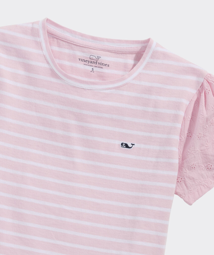 Girls' Eyelet Sleeve Tee